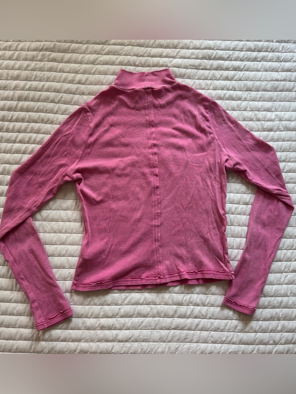 Eckhaus Latta Pink Mock Neck Long Sleeve Top - Picture 6 of 6